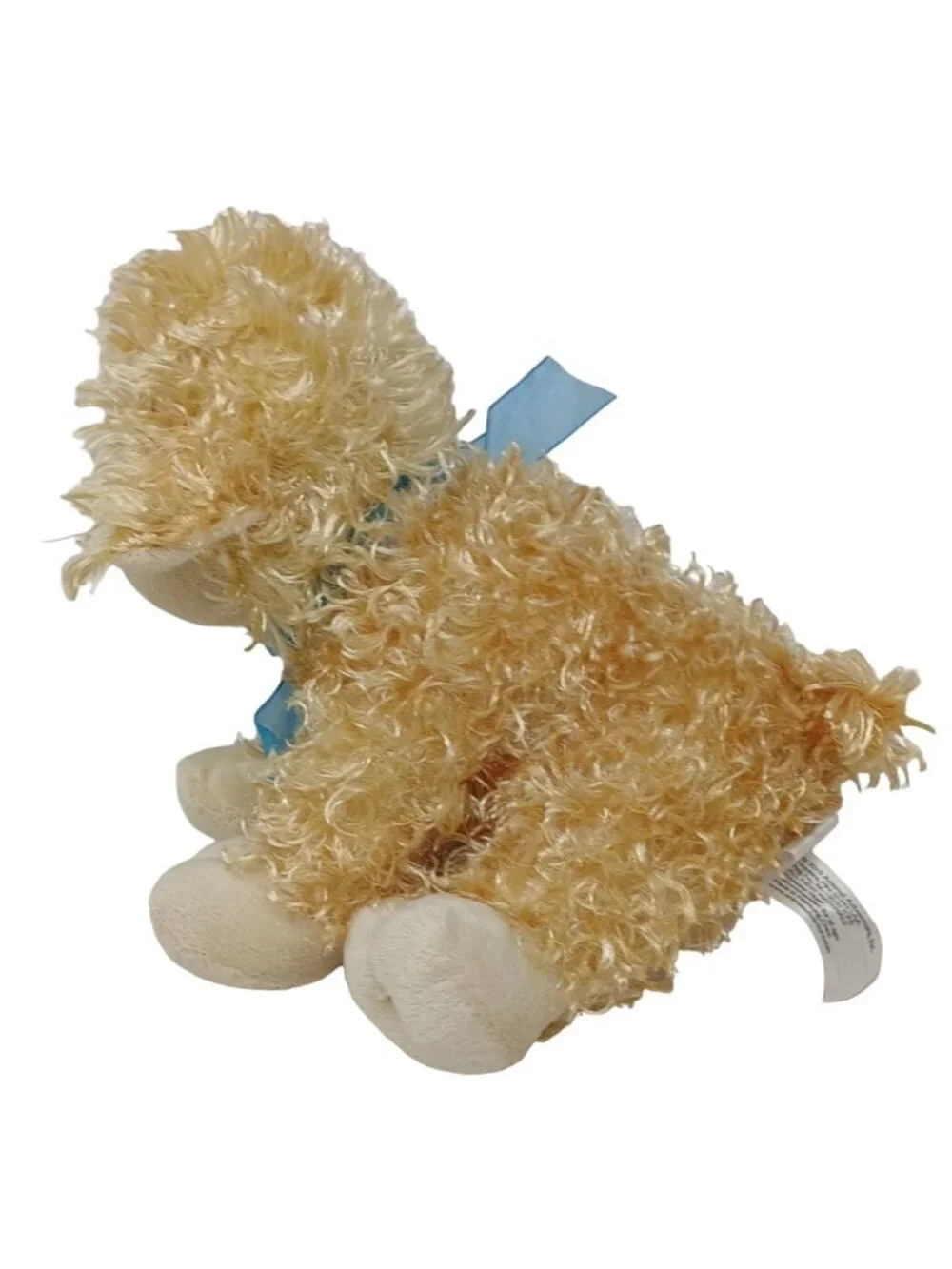 Lamb Animal Adventure Plush W/Blue Ribbon  10